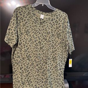 Jasmine & Ginger Olive Leopard Top